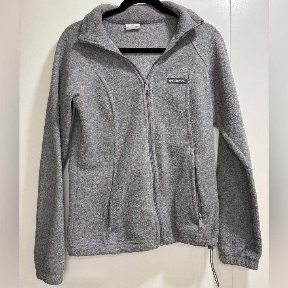 Columbia Heather Gray Full-Zip Fleece Jacket